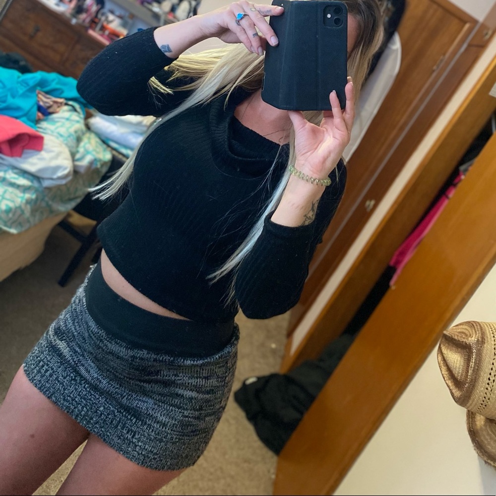 Comfy Black Knit Cowl Neck Sweater Buffalo David Bitton